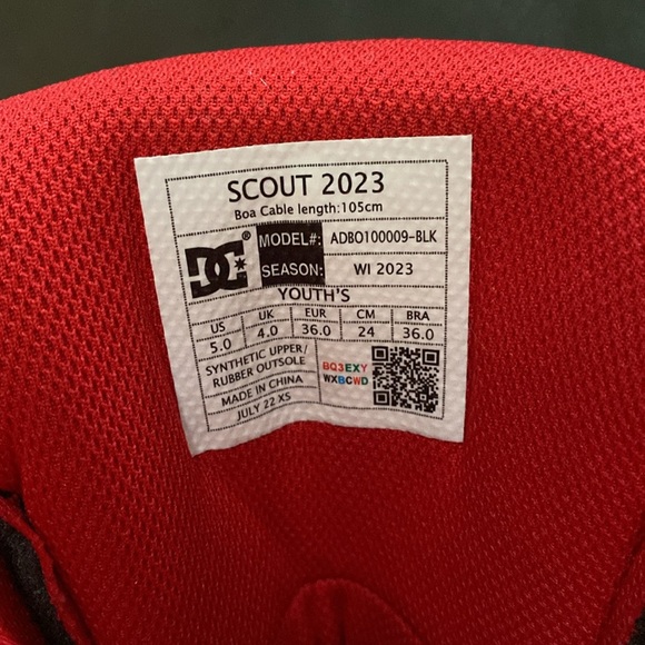 Youth DC Snowboard Scout Boots Size 5 - Picture 4 of 6